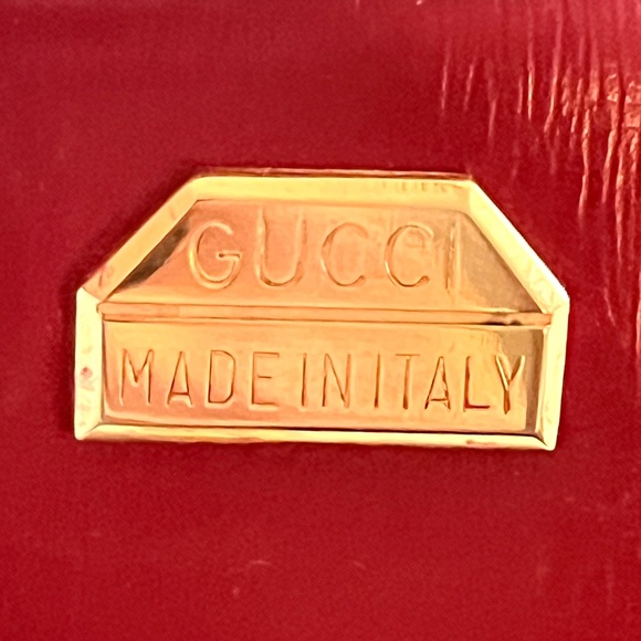 ULTRA-RARE VINTAGE GUCCI RED CALF LEATHER CROSSBODY - Picture 3 of 12